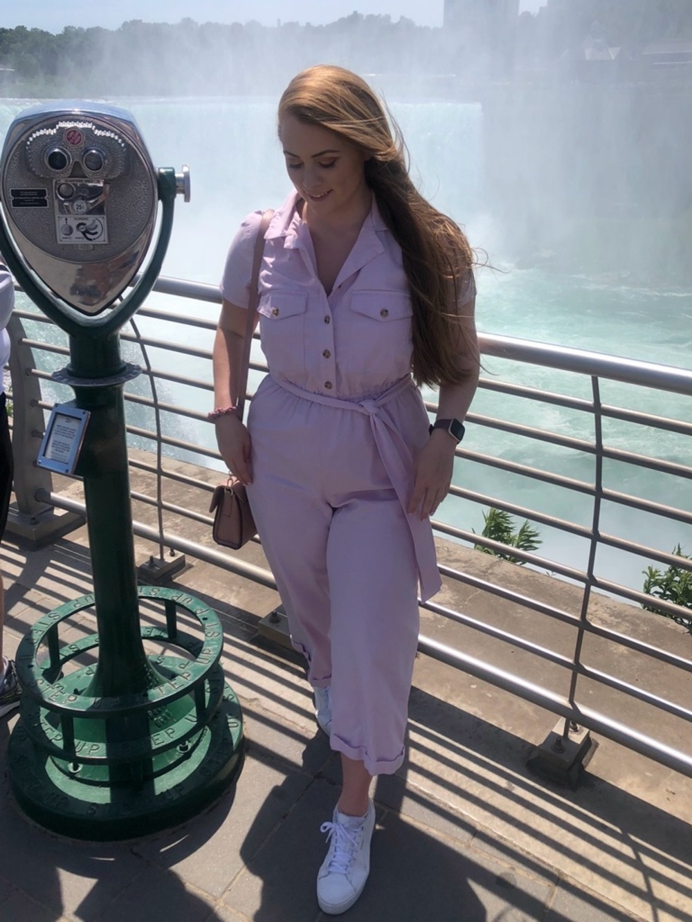a.n.a Pastel Lavender Utility Jumpsuit with Tie Waist